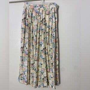Suburbans Size 8 Pastel Floral Vintage Midi Skirt